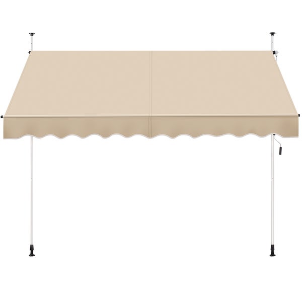 Markise mit Handkurbel und Stützfüßen