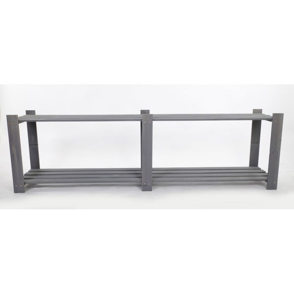 PROREGAL Holzregal Pinepeak HxBxT 50 x 170 x 38 cm 2 Fachboden 1,2 cm Dickes Kiefernholz Grau
