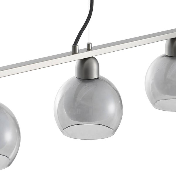 Lucande Pendelleuchte Kaiya (Modern) in Alu aus Metall (4 flammig, E14) - Glas Hängelampe Esstischlampe Hängeleuchte Wohnzimmerleuchte