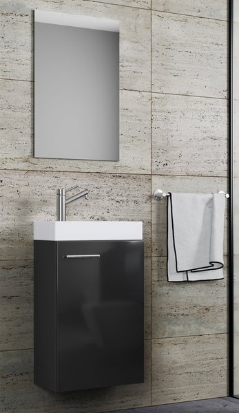 3-tlg Gäste WC Waschplatz Waschtisch Slito Spiegel