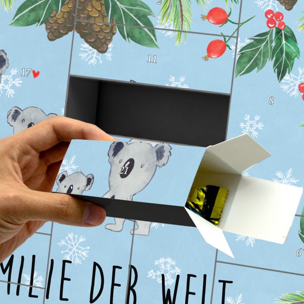 Mr. & Mrs. Panda Befüllbarer Adventskalender Koala Familie zwei - Blau Pastell