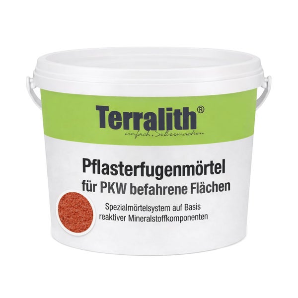 Terralith Pflasterfugenmörtel für PKW befahrbare Flächen im Eimer, Spezialmörtelsystem auf Basis reaktiver Mineralstoffkomponenten