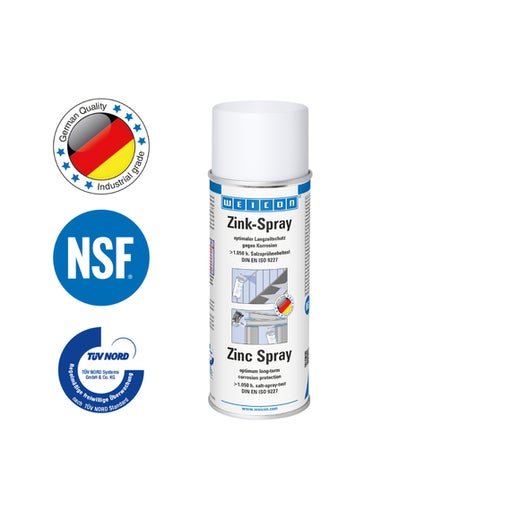 WEICON Zink-Spray|kathodischer Korrosionsschutz mit Zulassung für den Lebensmittelbereich|400 ml