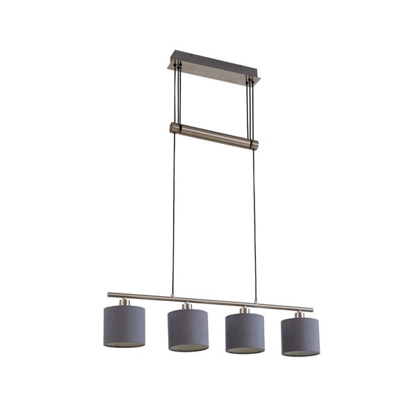 Pendelleuchte mit vier Lampenschirmen