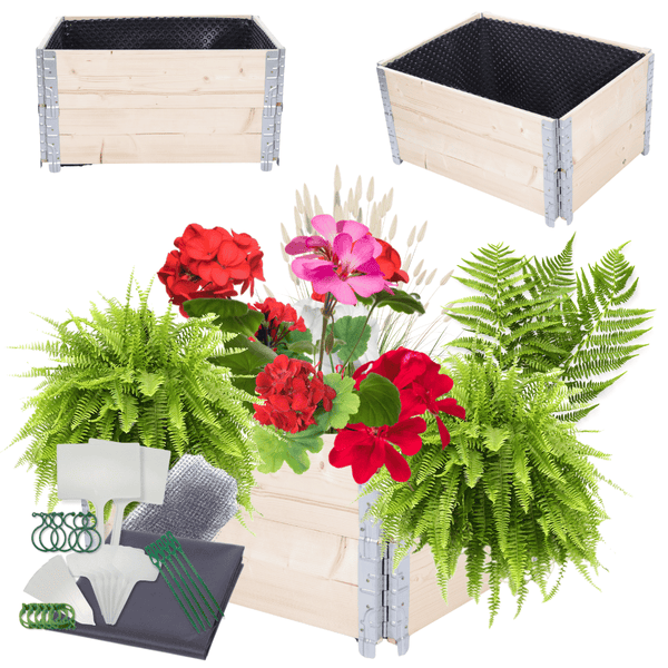 Hochbeetkisten GuardBox HxBxT 40x80x60 cm 2 Ebeneninkl. Luftpolsterfolie Imprägniert
