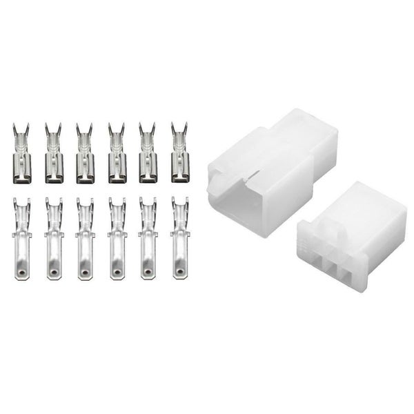 Flachsteckverbinder Set mit Gehäuse und Kontakte für Elektroinstallation