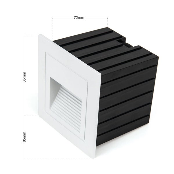 LED Außen Wandeinbauleuchte IP65 Weiß