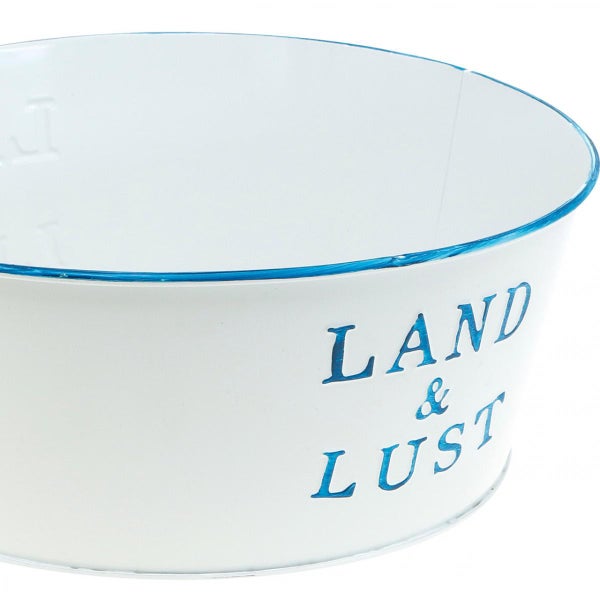 Dekorative Pflanzschale mit Schriftzug für den Innenbereich