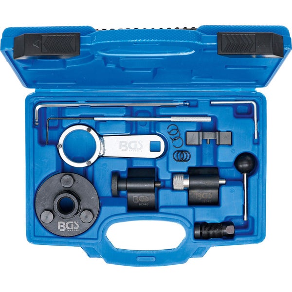 Motor-Einstellwerkzeug-Satz im blauen Koffer