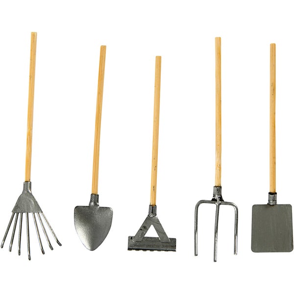 Creativ Company Miniatur-Gartengeräte, L 11 cm, 5er Set
