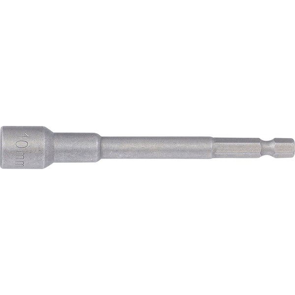 BGS Steckschlüssel-Einsatz Sechskant extra lang für Bohrmaschinen Antrieb Außensechskant 6,3 mm (1/4) SW 10 mm - 2766