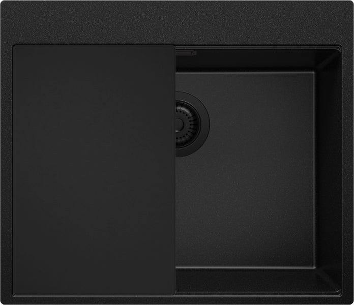 Spülbecken aus Granit mit Schiebebrett