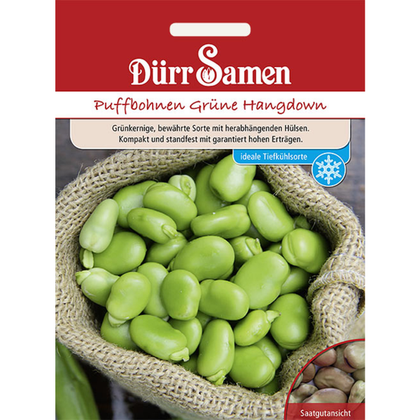 Dürr Samen Puffbohnen Grüne Hangdown Saatgutpackung