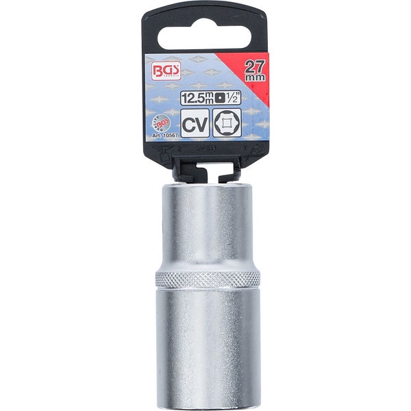 BGS Steckschlüssel-Einsatz Sechskant tief Antrieb Innenvierkant 12,5 mm (1/2) SW 27 mm - 10567