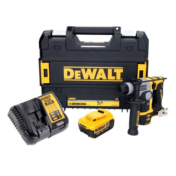 DeWALT Akku-Bohrhammer Set mit 18 Volt Lithium-Ionen Akku, Ladegerät und TSTAK Transportkoffer.