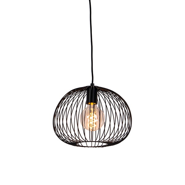 Set mit 5 Design-Hängelampen schwarz - Wires