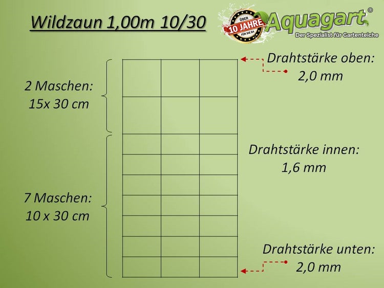 500m Wildzaun Forstzaun Weidezaun Drahtzaun Knotengeflecht 100/10/30