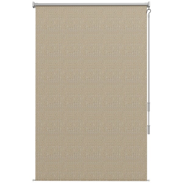 Outsunny Senkrechtmarkise Balkonrollo mit Handkurbel, 120 x 185 cm Außenrollo, Verdunkelungsrollo, Sichtschutz für Pavillon, Garten, Beige