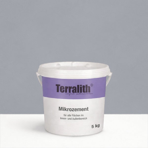 Terralith Mikrozement im Fünf-Kilogramm-Eimer für den Innen- und Außenbereich