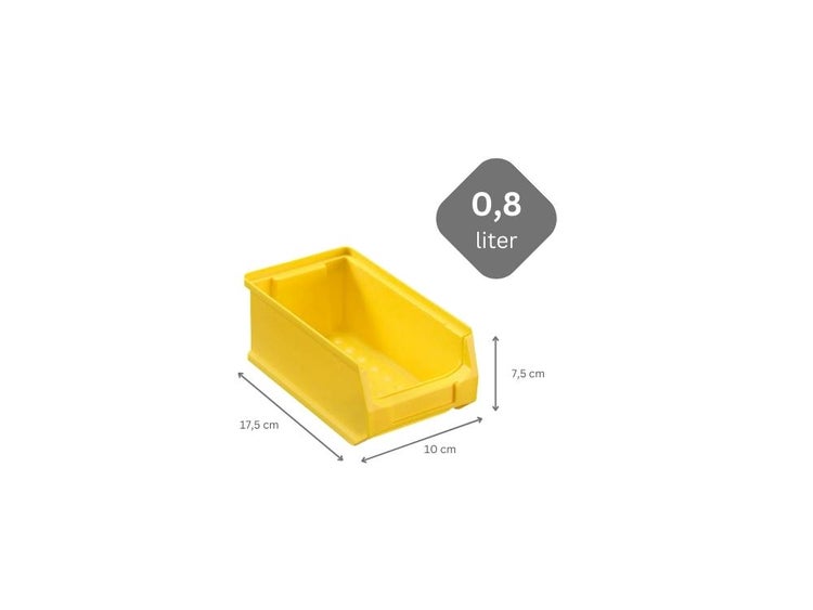 PROREGAL SparSet 10x Gelbe Sichtlagerbox 2.0 HxBxT 7,5 x 10 x 17,5 cm 0,8 Liter Sichtlagerbehälter
