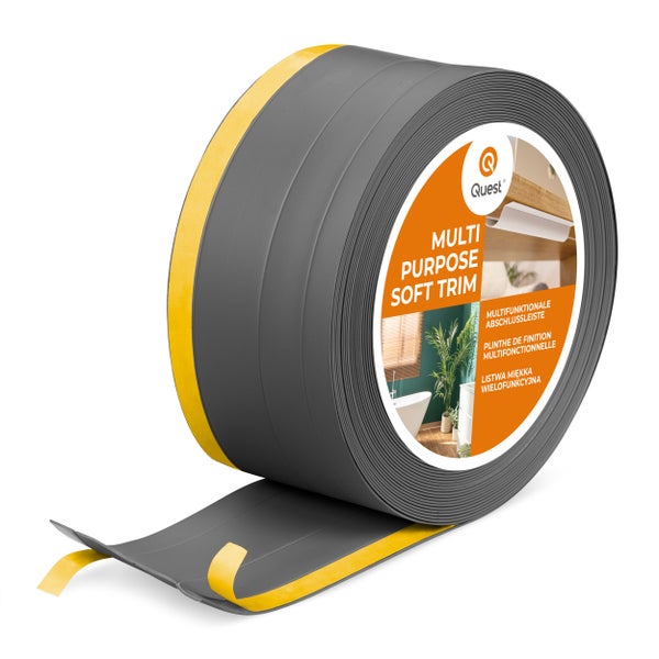 Eine Rolle selbstklebende, flexible Quest Mehrzweck Abschlussleiste für Wand- und Bodenübergänge.