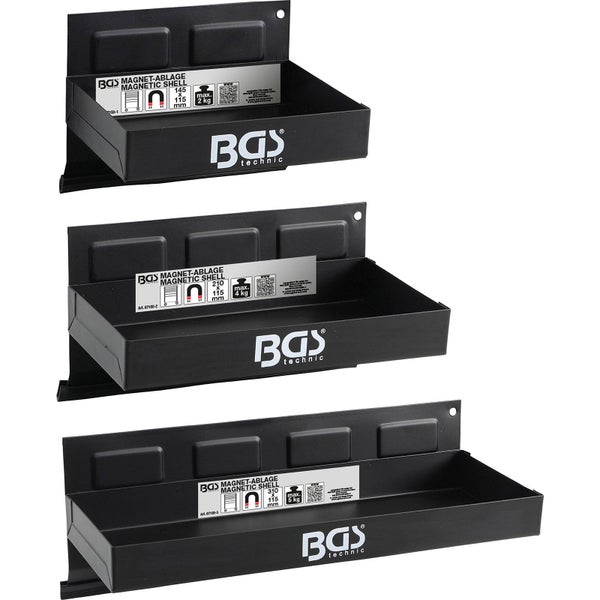BGS Magnet-Ablagen-Satz 150 / 210 / 310 mm 3tlg. - 67150