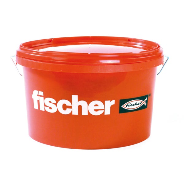 Fischer Kunststoff-Eimer mit Deckel, orange.