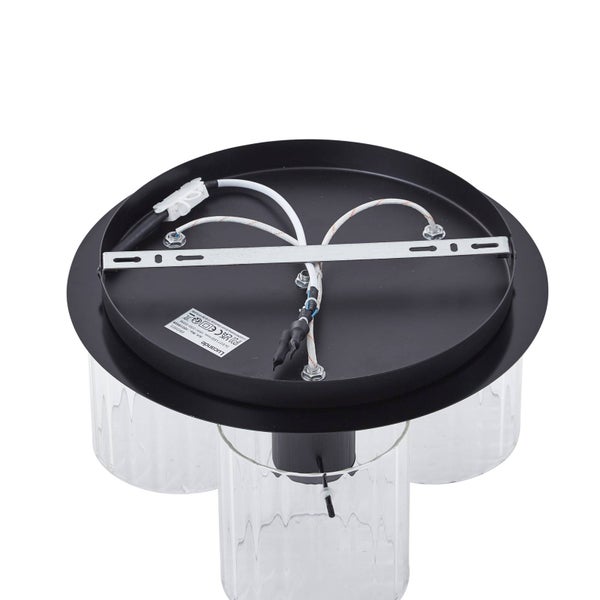 Deckenleuchte mit drei Lampenschirmen aus Glas