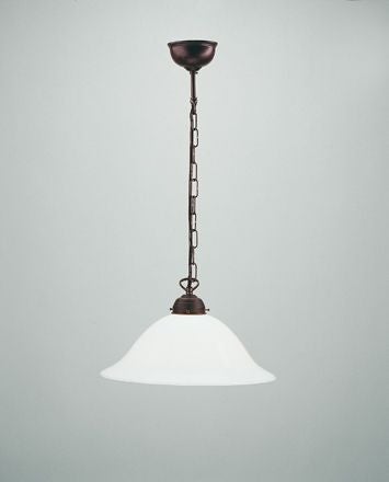 Pendelleuchte mit Kette und Schirm