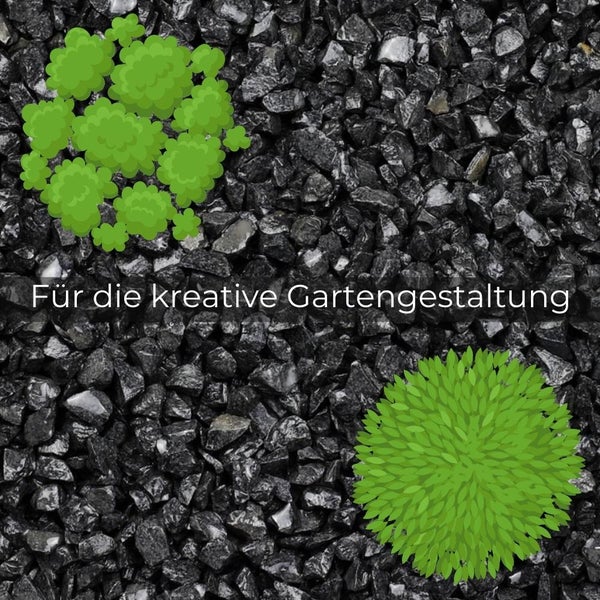 Kieselsteine Garten Zierkies 12-16 mm 25 kg Aquarium Kies Nero Ebano Schwarz Marmorkies Dekostein Gabion Steinteppich Zierstein Schwarz