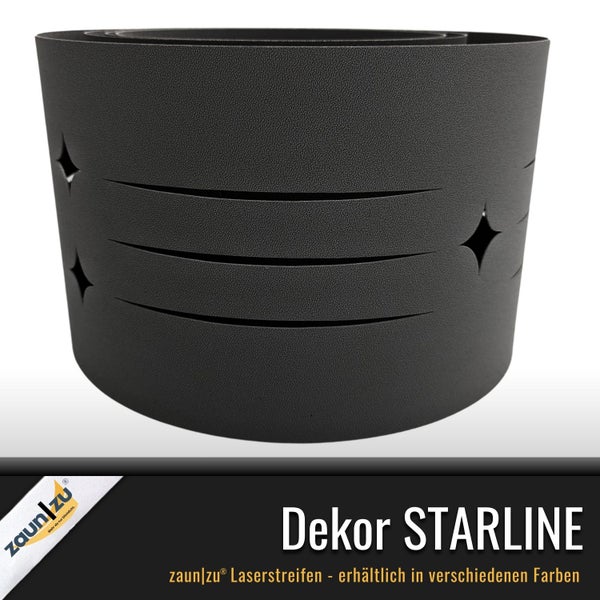 Zaunfolie mit Sternmotiven für Sichtschutz