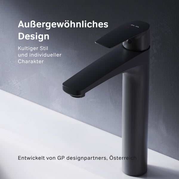 Moderne Waschtischarmatur in elegantem Design mit Einhebelmischer.