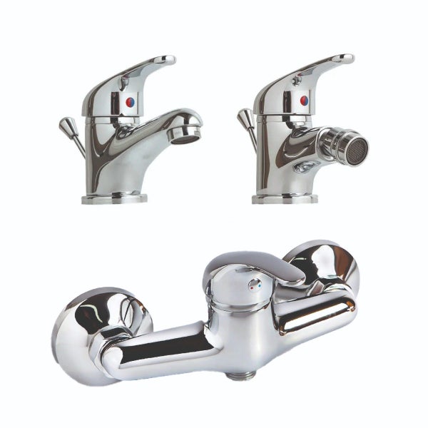 Verschiedene Wasserhähne für Waschbecken und Bidet