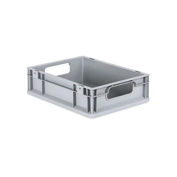 PROREGAL Spar Set 10x Eurobox Nextgen Economy Mit Scharnierdeckel & Schwarzen Schiebeschnappverschlüssen Griffe Offen HxBxT 12 x 30 x 40 cm 11 Liter