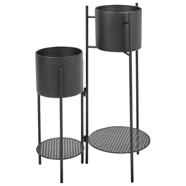 Pflanzenständer ULMUS Metall 58 cm Schwarz