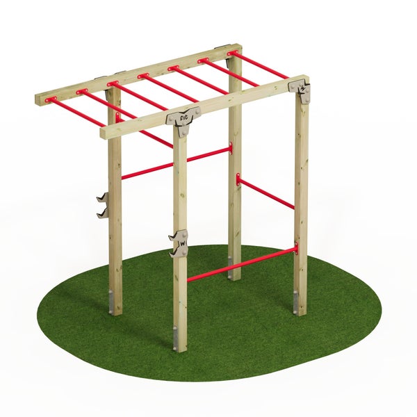 WICKEY FIT Base 425 – Outdoor-Fitnessgerät – rot