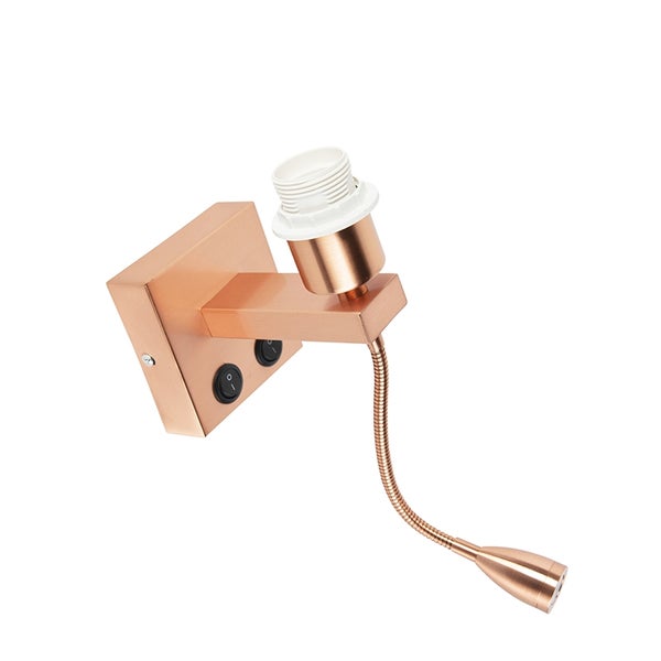 Flexible Wandleuchte mit Schalter und LED Leselampe