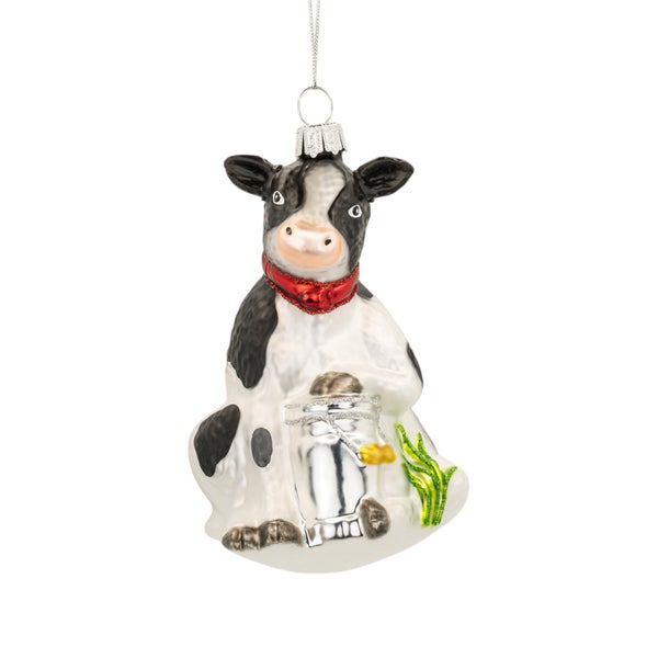 Kuh Weihnachtsbaumschmuck mit Milchkanne