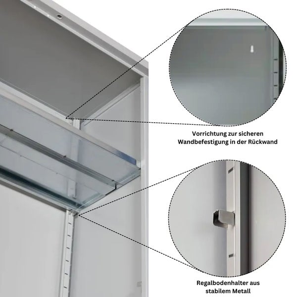 PROREGAL Stahlschrank Bee 9 Fachböden HxBxT 195 x 120 x 60 cm Verzinktes & Verstärktes Fachbodenmaterial Grau & Blau