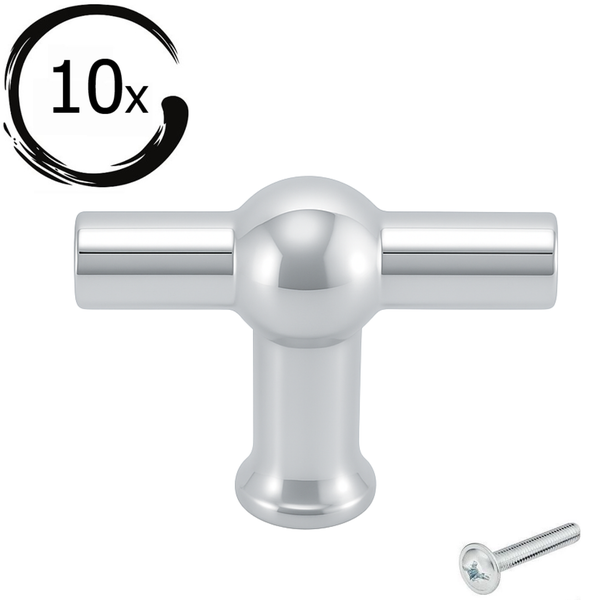 Zehn Möbelknöpfe inklusive Schraube