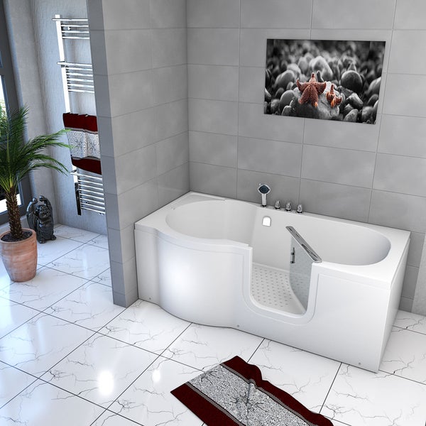 Seniorenwanne mit Tür S12-TH-R Badewanne 85x170cm