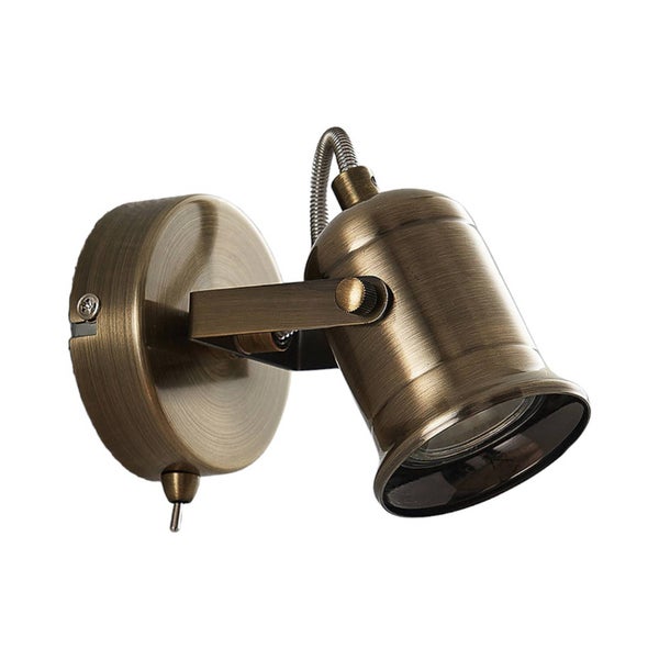 Lindby Strahler Anze (Vintage, Industriell) in Gold / Messing aus Metall (1 flammig GU10) - Deckenlampe Deckenleuchte Lampe Spot Wohnzimmerleuchte