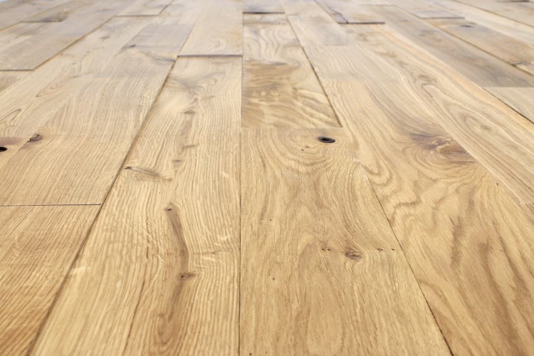 Verlegter Holzboden aus Eiche