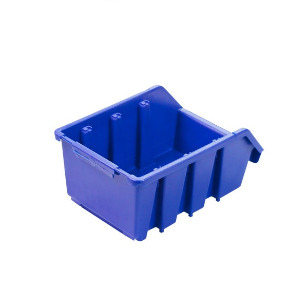 PROREGAL Sichtlagerbox 2 | HxBxT 7,5x11,6x16,1cm | Polypropylen | Blau