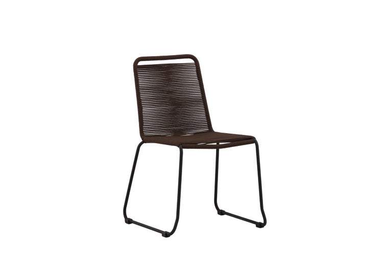 Lindos Gartenstuhl stapelbar braun. 2er Set
