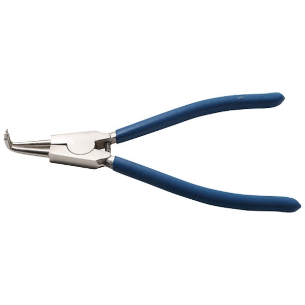 Sprengringzange mit abgewinkelten Spitzen und Griffen