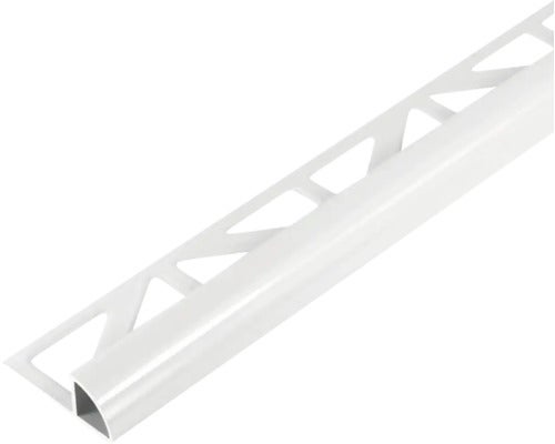 Viertelkreis-Abschlussprofil Dural Durondell DRAC 630 Länge 250 cm Höhe 6 mm Aluminium weiß pulverbeschichtet