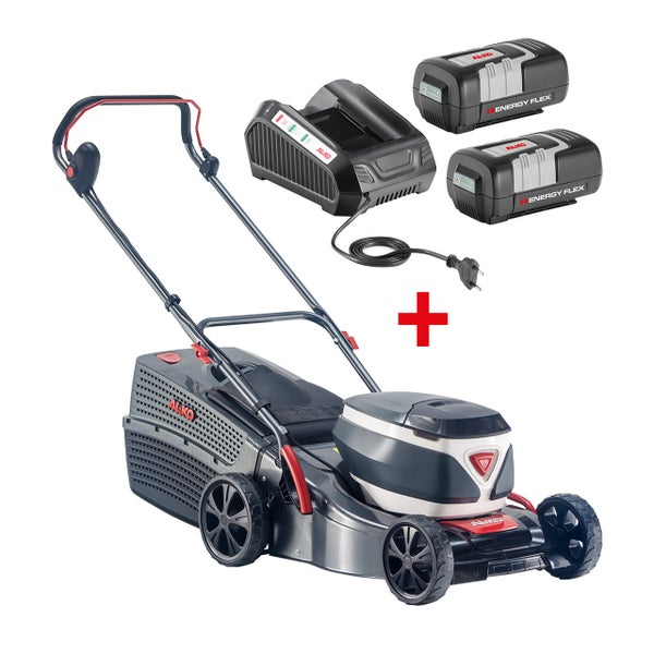 AL-KO Akku-Rasenmäher Set mit zwei Energy Flex Akkus und Ladegerät