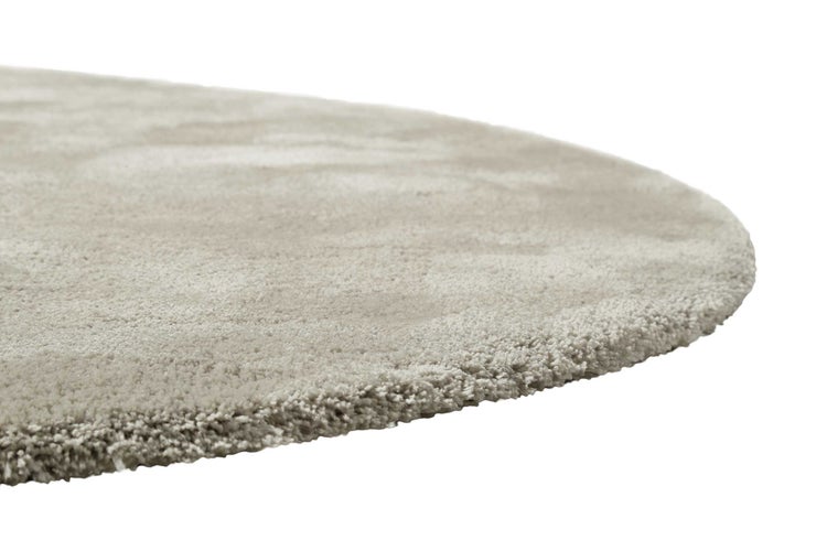 Teppich Rund Hellgrau Creme Hochflor Pisa Homie Living 120 cm rund