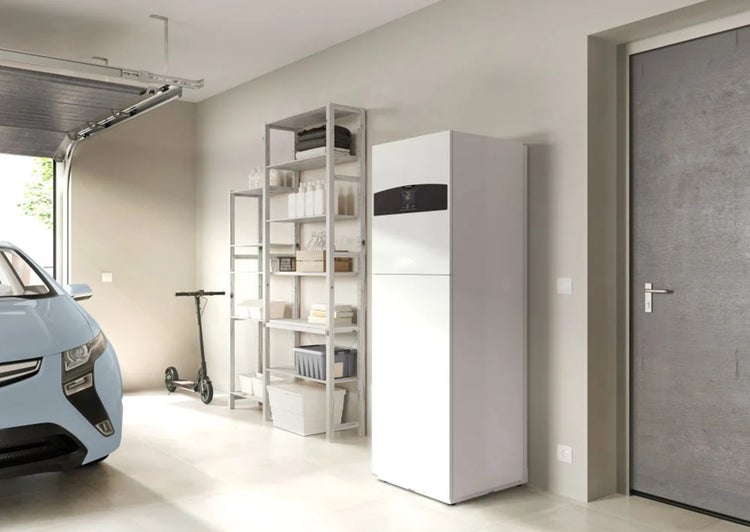 Vernetzte kompakte Luft/Wasser-Wärmepumpe Nimbus Compact M mit elektrischem Zusatzgerät Ariston 3,5 kW, einphasig
